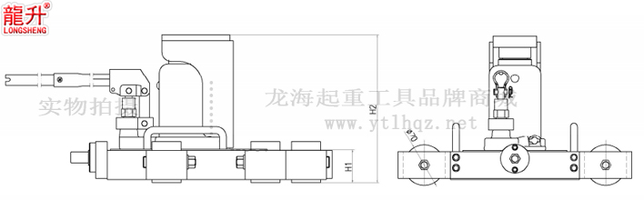 龍升帶滑動(dòng)臺爪式千斤頂尺寸圖一